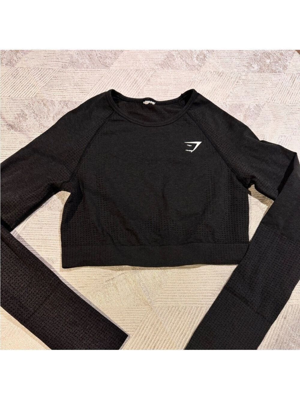 Gymshark Black Long Sleeve Crop Top